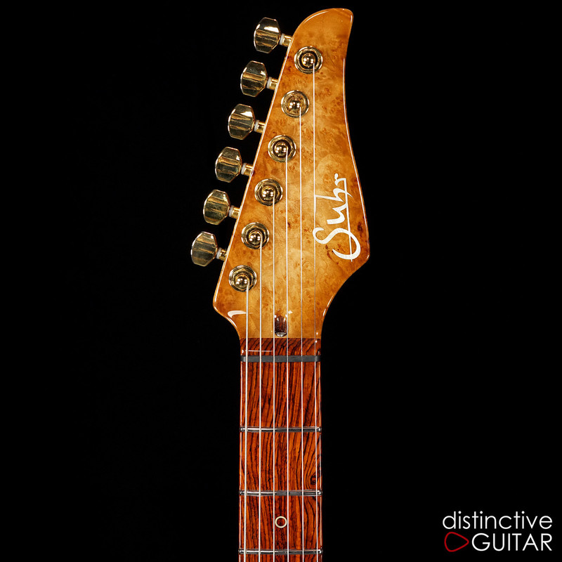 Suhr Custom Modern Distinctive Select #12 Black Limba / Cocobolo Waterfall Burl Natural Burst